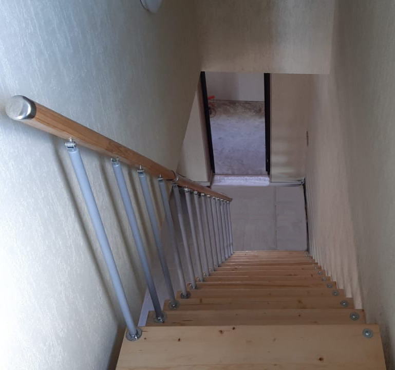 Модульная лестница высота 2925 мм (прямой марш) высота ступени 225 мм