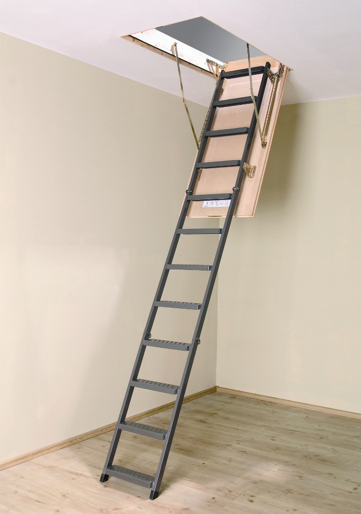 Складная металлическая лестница LMS 60x120x280 FAKRO