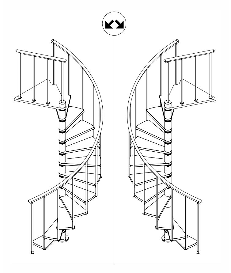 Винтовая лестница Calgary Grey, диаметр 120 см