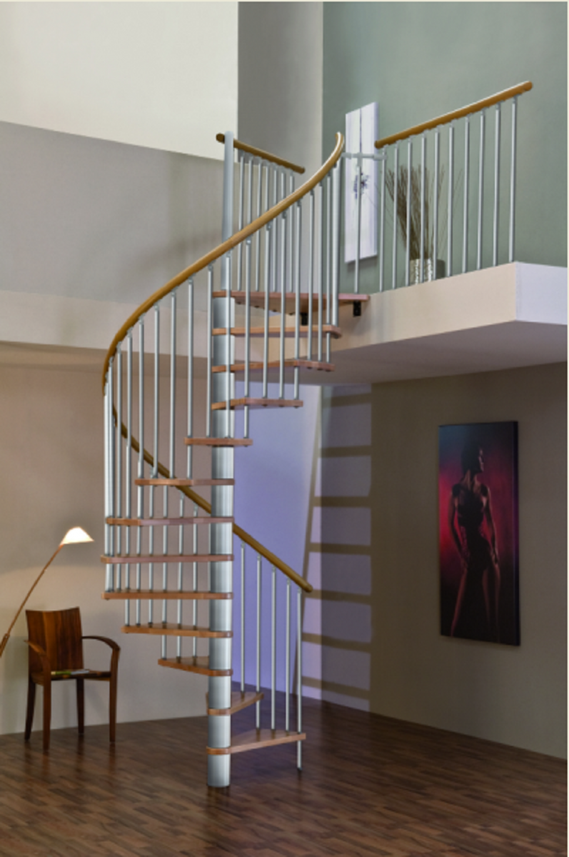 Винтовая лестница Spiral Decor диаметр 120 см, серебро