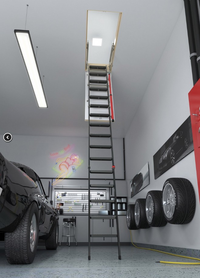 Складная металлическая лестница LMP 60x144x366 FAKRO