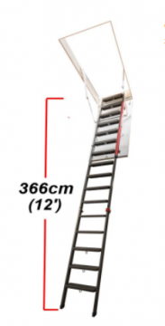 Складная металлическая лестница LMP 86x144x366 FAKRO